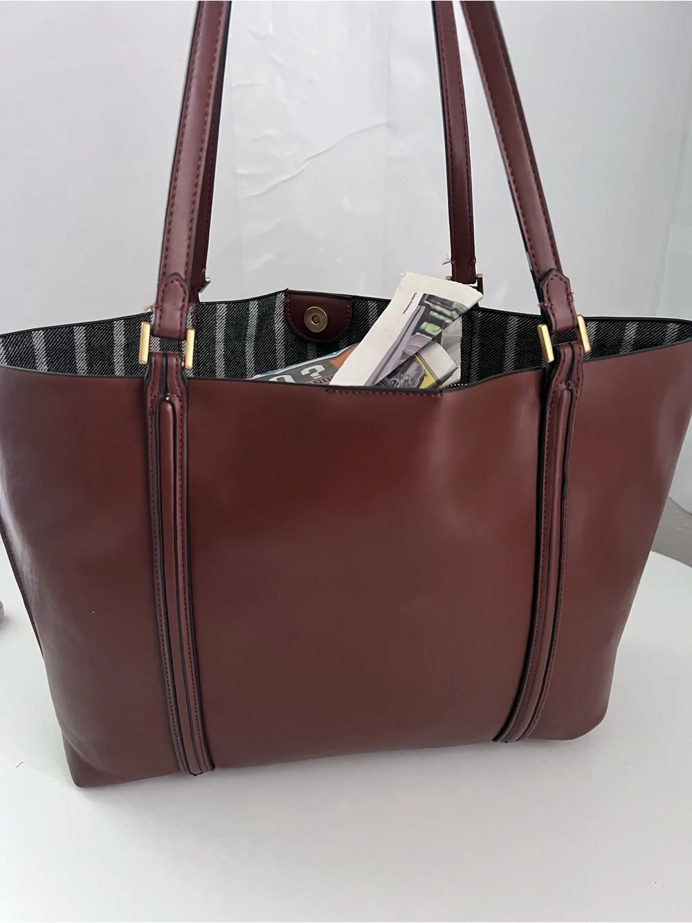 Elevated Women's Tote in Rich Burgundy